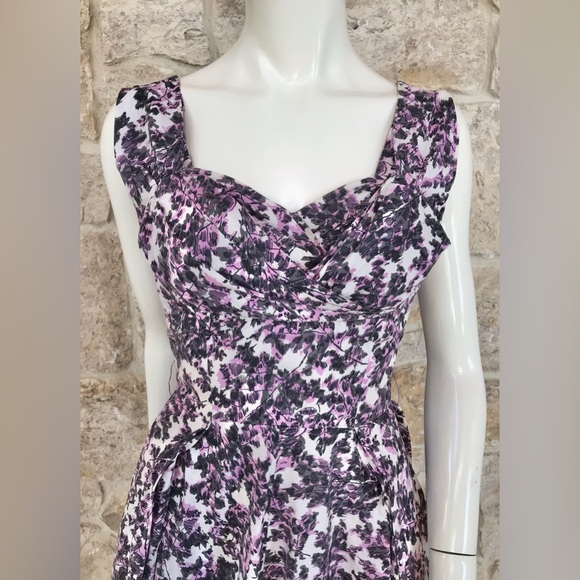 Gorgeous Vintage 1950s 50s Floral Bombshell Dress Full Skirt - Picture 6 of 16